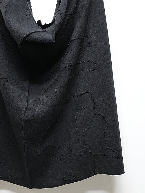 nude:masahiko maruyama ̡:ޥҥޥ/12GG Laddering Cut Jacquard DAMAGE Knit SNOOD/Black