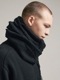 (ͽ)79ͽ/nude:masahiko maruyama ̡:ޥҥޥ/12GG Laddering Cut Jacquard DAMAGE Knit SNOOD/Black