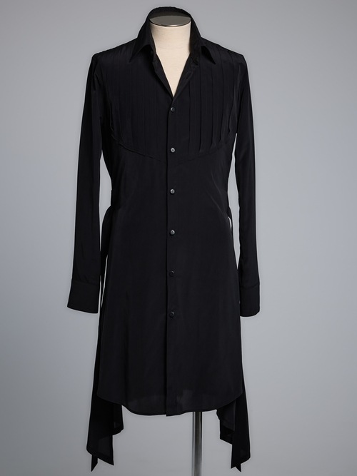 (ͽʡ78ͽ/THE ONENESSͥ/RePE-Tuffeta Pin Tuck Flare Shirt/Black