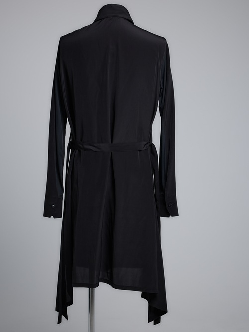 (ͽʡ78ͽ/THE ONENESSͥ/RePE-Tuffeta Pin Tuck Flare Shirt/Black