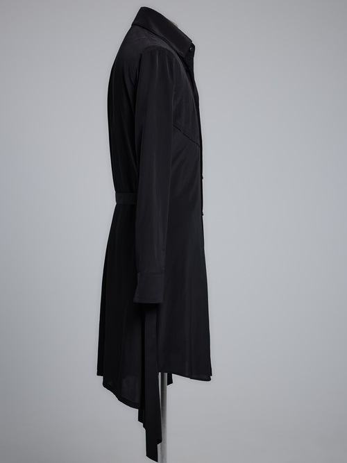 (ͽʡ78ͽ/THE ONENESSͥ/RePE-Tuffeta Pin Tuck Flare Shirt/Black