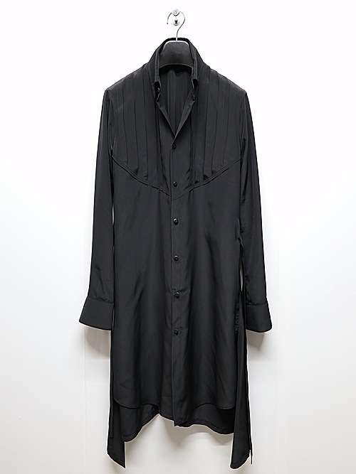 (ͽʡ78ͽ/THE ONENESSͥ/RePE-Tuffeta Pin Tuck Flare Shirt/Black