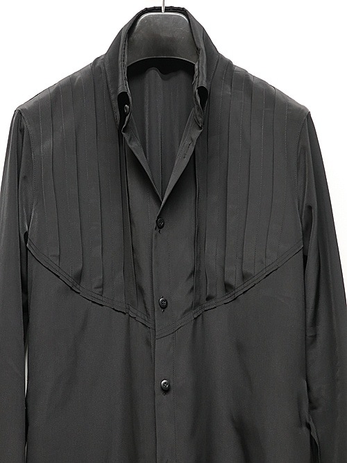 (ͽʡ78ͽ/THE ONENESSͥ/RePE-Tuffeta Pin Tuck Flare Shirt/Black