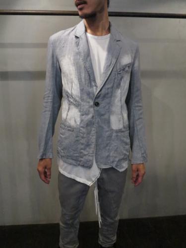 SALE60%OFF/KMRii(�����)Discharge Linen JKT03/CHA.