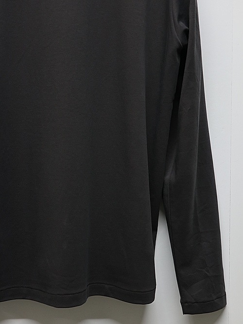 ATTACHMENT�������å�����/COTTON DOUBLE FACE SLIM FIT L/S TEE/D.GRAY