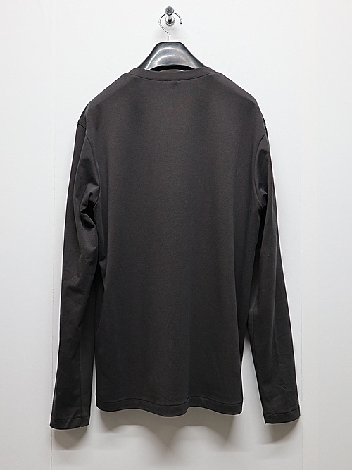 ATTACHMENT�������å�����/COTTON DOUBLE FACE SLIM FIT L/S TEE/D.GRAY