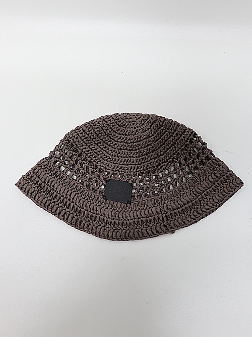 Ground Y�����饦��ɥ磻/PAPER YARN CROCHET HAT/GREY