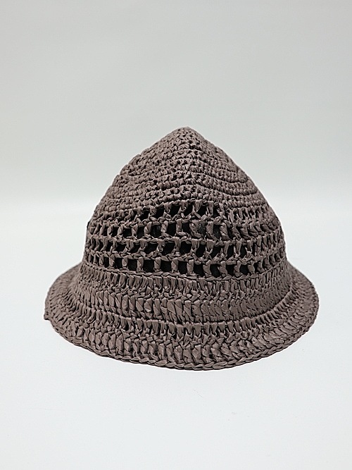 Ground Y�����饦��ɥ磻/PAPER YARN CROCHET HAT/GREY
