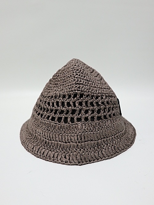 Ground Y�����饦��ɥ磻/PAPER YARN CROCHET HAT/GREY