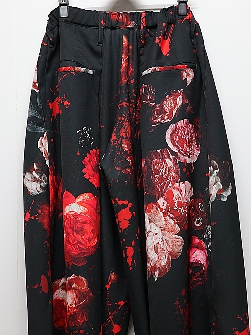 (ͽ���ʡ�5��6������ͽ��/kiryuyrik������奦����奦/Black Flora Gabardine Wide Tuck Slacks/Black