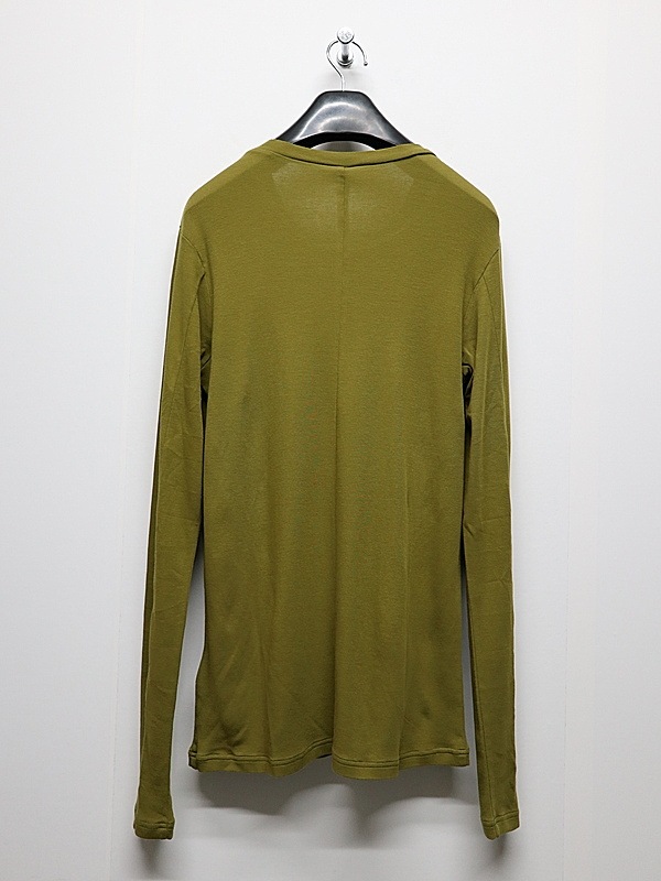 ATTACHMENT�������å�����/BRUSHED YARN SMOOTH SLIM FIT L/S TEE/D.YELLOW