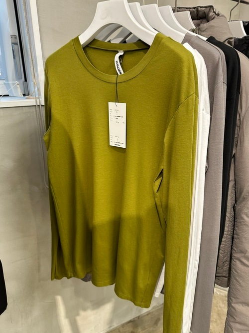 (ͽ���ʡ�7��8������ͽ��/ATTACHMENT�������å�����/BRUSHED YARN SMOOTH SLIM FIT L/S TEE/D.YELLOW