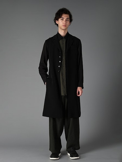 Ground Y�����饦��ɥ磻/TA/PE CREPE DE CHINE SINGLE LONG VEST/BLACK
