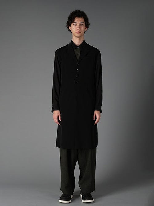 Ground Y�����饦��ɥ磻/TA/PE CREPE DE CHINE SINGLE LONG VEST/BLACK