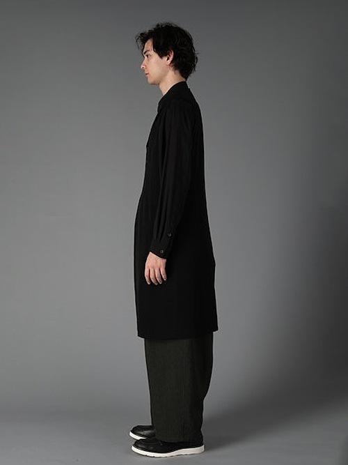 Ground Y�����饦��ɥ磻/TA/PE CREPE DE CHINE SINGLE LONG VEST/BLACK