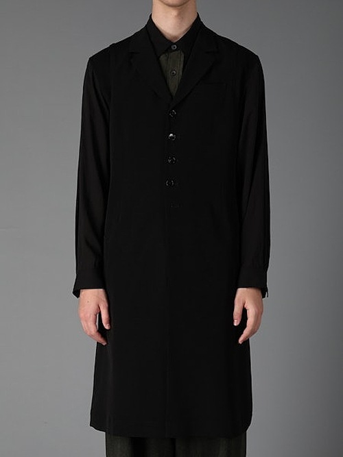 Ground Y�����饦��ɥ磻/TA/PE CREPE DE CHINE SINGLE LONG VEST/BLACK