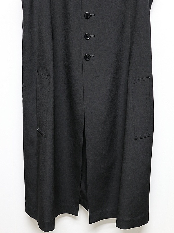Ground Y�����饦��ɥ磻/TA/PE CREPE DE CHINE SINGLE LONG VEST/BLACK