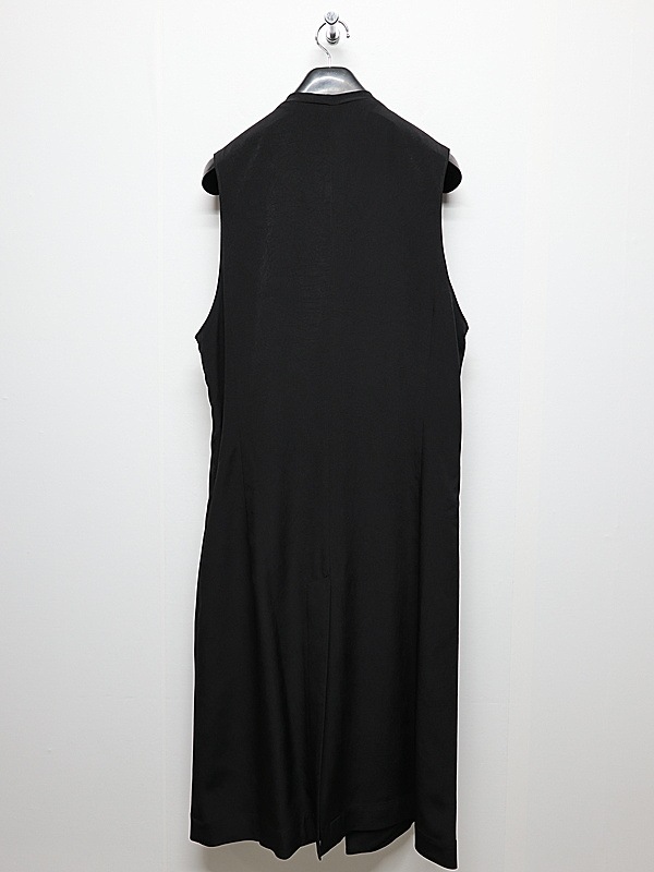 Ground Y�����饦��ɥ磻/TA/PE CREPE DE CHINE SINGLE LONG VEST/BLACK
