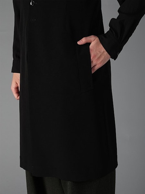 Ground Y�����饦��ɥ磻/TA/PE CREPE DE CHINE SINGLE LONG VEST/BLACK