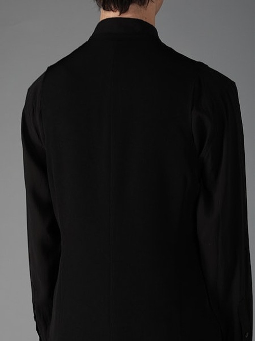 Ground Y�����饦��ɥ磻/TA/PE CREPE DE CHINE SINGLE LONG VEST/BLACK