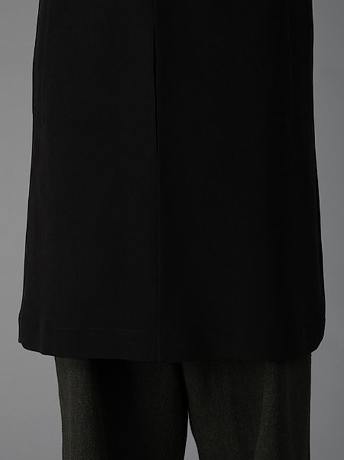 Ground Y�����饦��ɥ磻/TA/PE CREPE DE CHINE SINGLE LONG VEST/BLACK