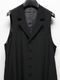 Ground Y�����饦��ɥ磻/TA/PE CREPE DE CHINE SINGLE LONG VEST/BLACK
