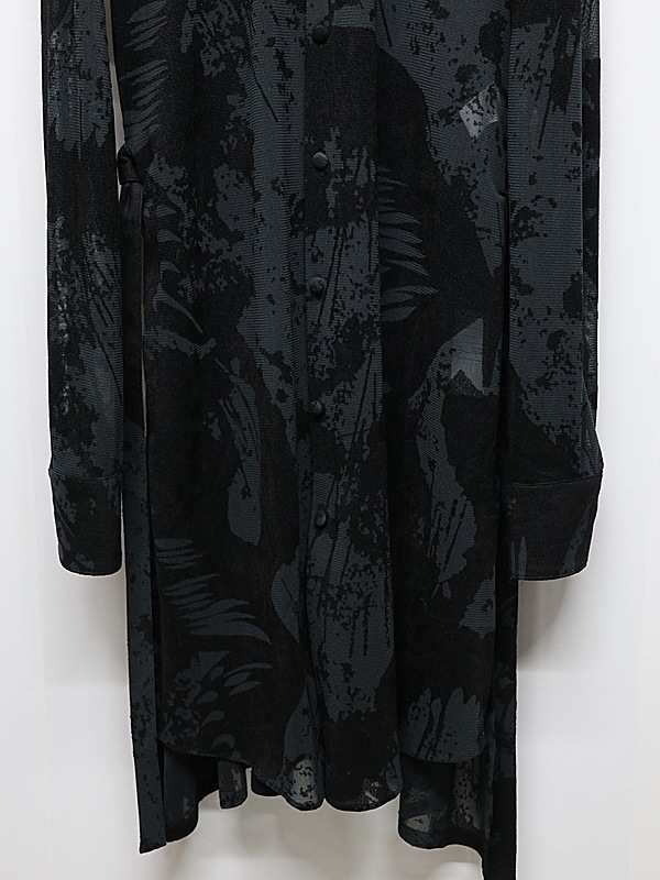kiryuyrik������奦����奦/Opal Mesh Flare Shirt/Black