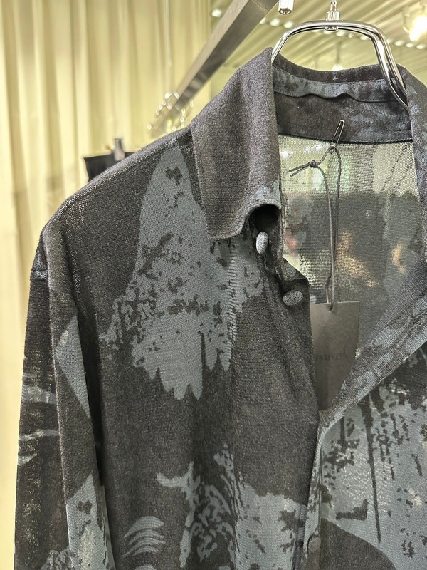 (ͽ���ʡ�9������10������ͽ��/kiryuyrik������奦����奦/Opal Mesh Flare Shirt/Black