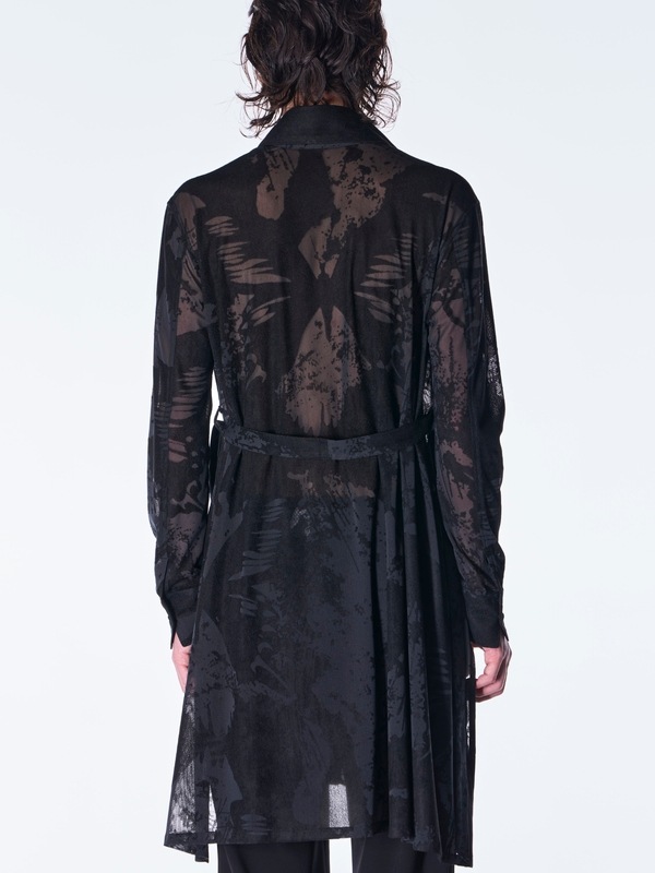 (ͽ���ʡ�9������10������ͽ��/kiryuyrik������奦����奦/Opal Mesh Flare Shirt/Black