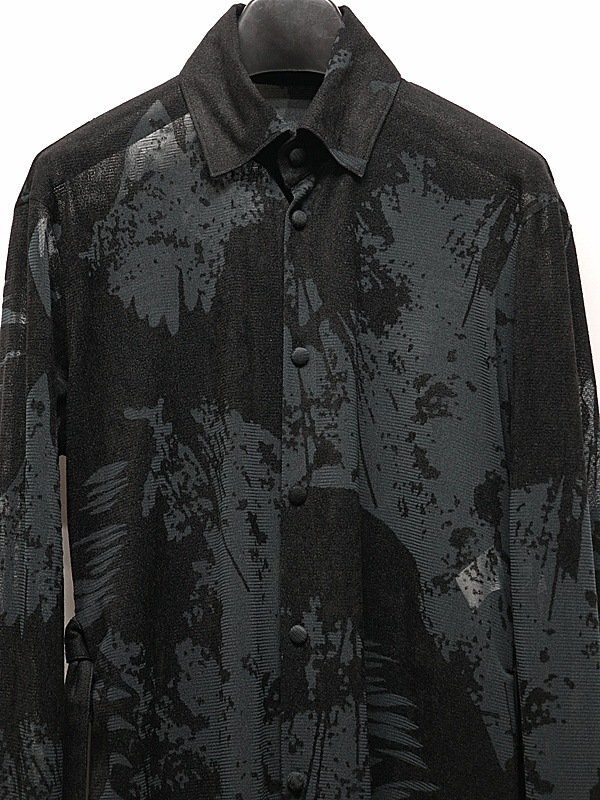 kiryuyrik������奦����奦/Opal Mesh Flare Shirt/Black