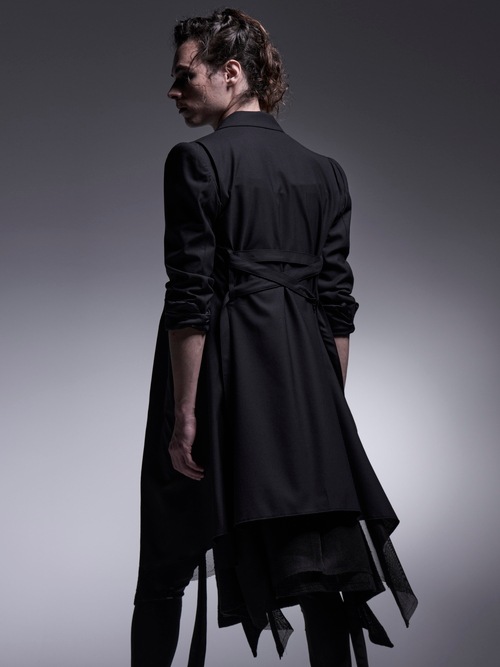 kiryuyrik奦奦/TWS Tropical Long Flare Jacket/Black