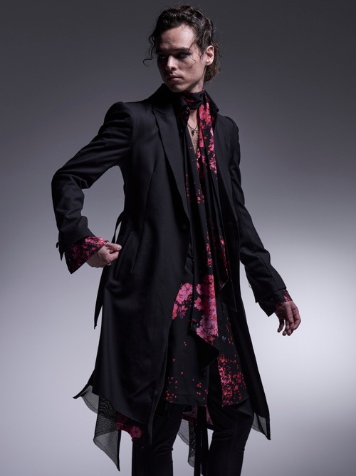 kiryuyrik奦奦/TWS Tropical Long Flare Jacket/Black