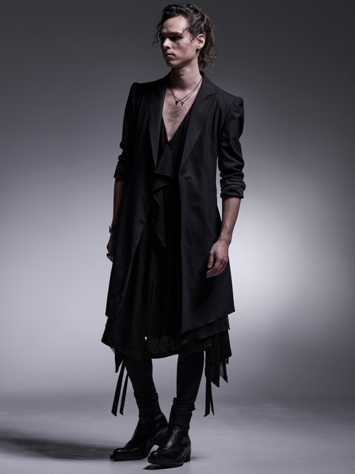 kiryuyrik奦奦/TWS Tropical Long Flare Jacket/Black