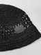 Ground Y�����饦��ɥ磻/PAPER YARN CROCHET HAT/BLACK