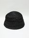 Ground Y�����饦��ɥ磻/PAPER YARN CROCHET HAT/BLACK