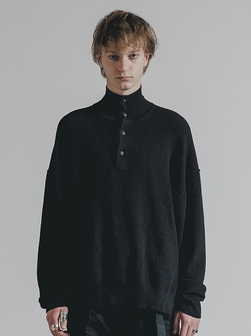 (ͽ���ʡ�8��9������ͽ��/The Viridi-anne���� ������ǥ�����/HIGH-GAUGE HENRY SWEATER/BLACK