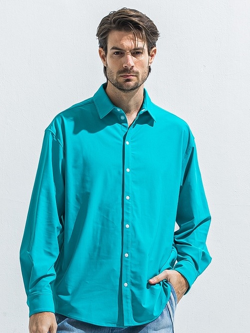 RESOUND CLOTHING���ꥵ����ɥ���������/RUSH JACK SHIRTS/turquoise