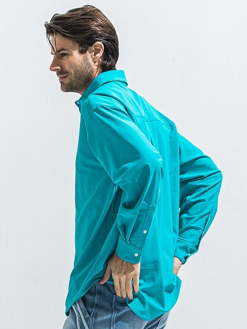 RESOUND CLOTHING���ꥵ����ɥ���������/RUSH JACK SHIRTS/turquoise