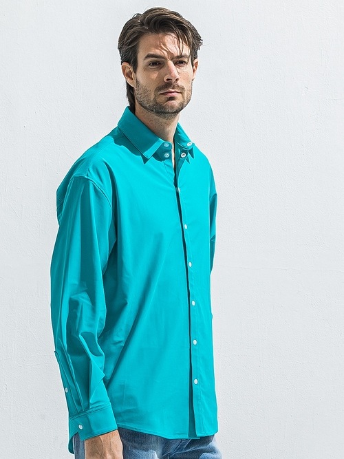 RESOUND CLOTHING���ꥵ����ɥ���������/RUSH JACK SHIRTS/turquoise