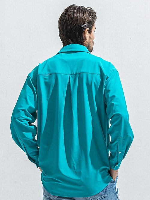 RESOUND CLOTHING���ꥵ����ɥ���������/RUSH JACK SHIRTS/turquoise