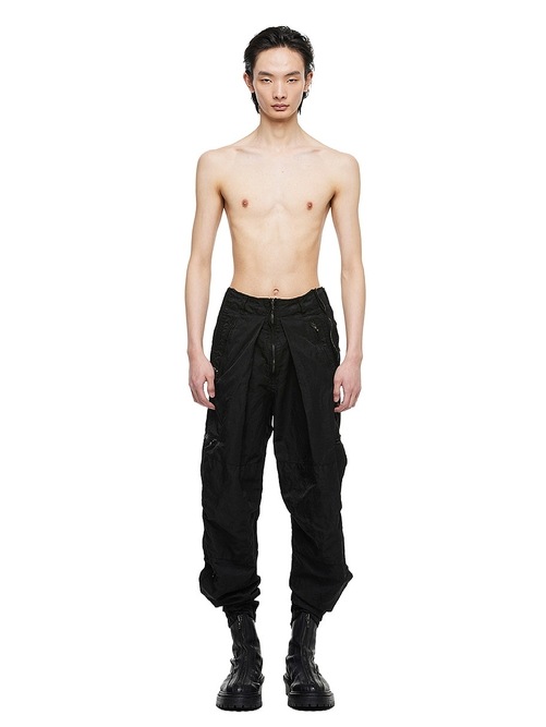 (ͽ����)8��9������ͽ��/JULIUS����ꥦ��/NYLON TWILL TROUSERS15/BLACK