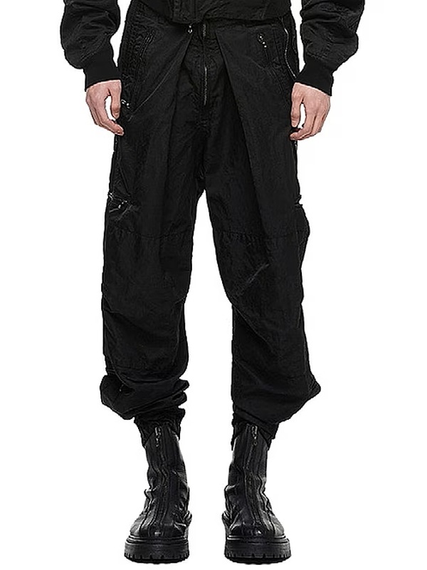 JULIUS����ꥦ��/NYLON TWILL TROUSERS15/BLACK
