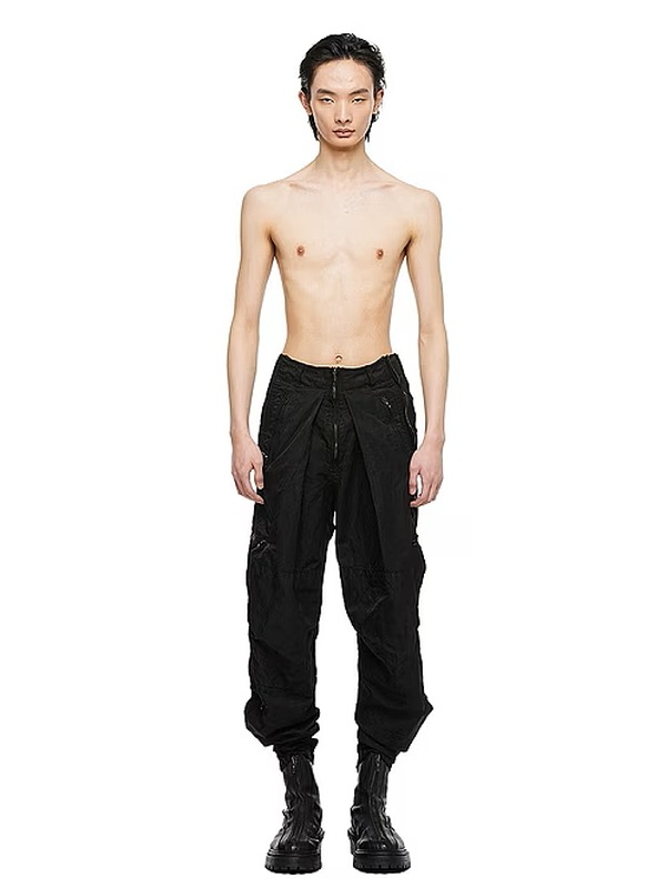 JULIUS����ꥦ��/NYLON TWILL TROUSERS15/BLACK