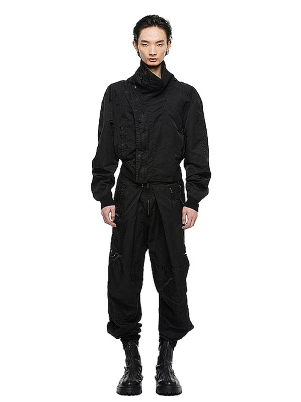JULIUS����ꥦ��/NYLON TWILL TROUSERS15/BLACK