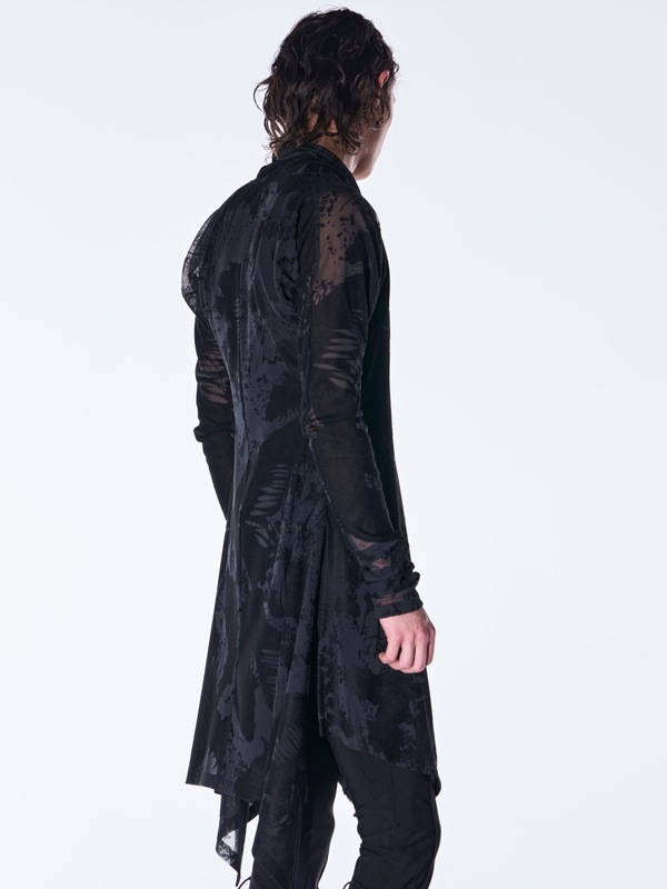 (ͽ���ʡ�9������10������ͽ��/kiryuyrik������奦����奦/Opal Mesh Flare Cardigan/Black