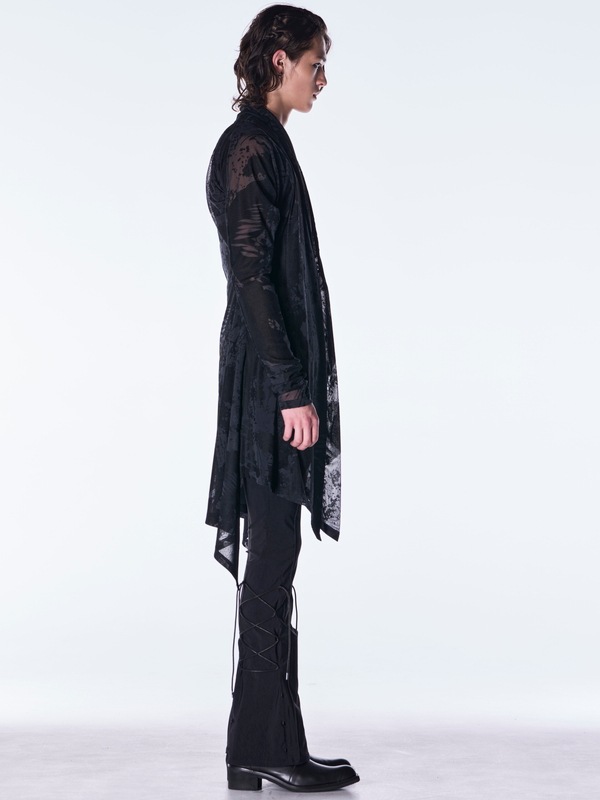 (ͽ���ʡ�9������10������ͽ��/kiryuyrik������奦����奦/Opal Mesh Flare Cardigan/Black