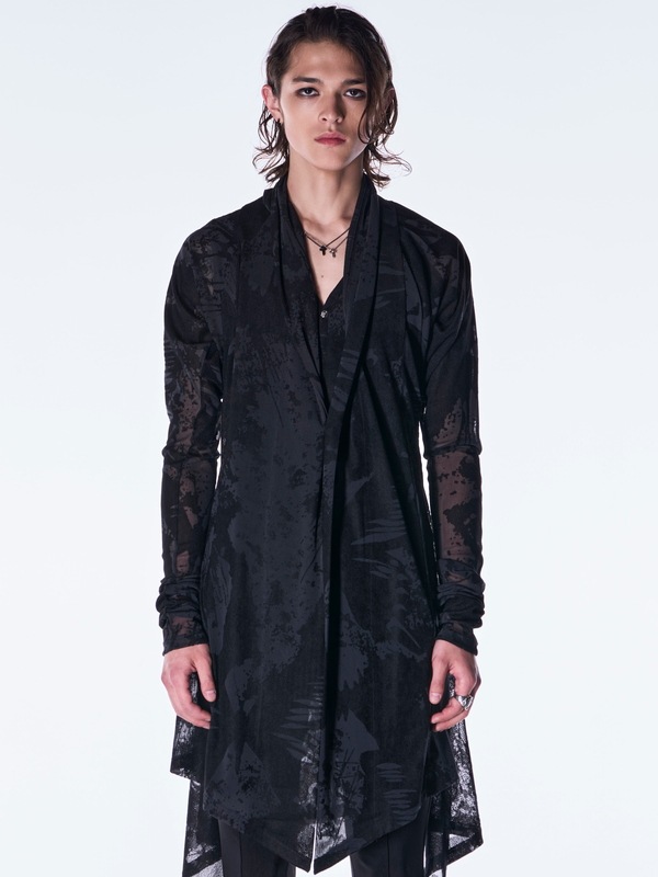 (ͽ���ʡ�9������10������ͽ��/kiryuyrik������奦����奦/Opal Mesh Flare Cardigan/Black