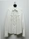 LAD MUSICIAN����å� �ߥ塼�������/6.5oz DENIM FRILL SHIRT/WHITE ONE WASH