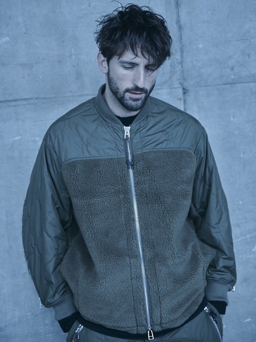 RIPVANWINKLE����åץ����󥦥��󥯥�/�ȥ������ʥܥ����㡼�� �� ����ƥ��� COMBINATION ZIP BOA JERSEY/BLACK