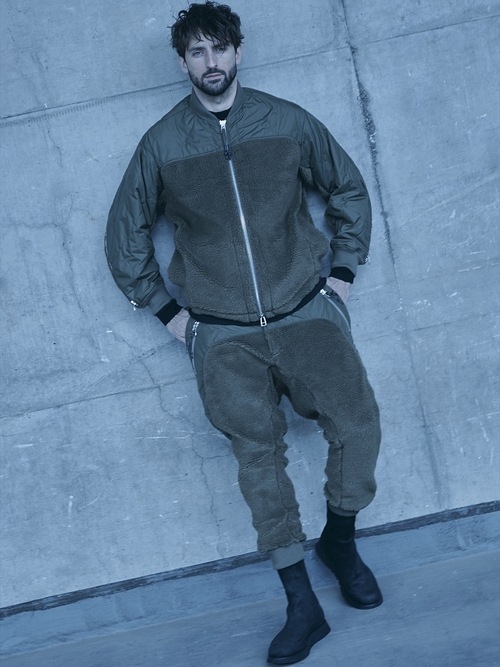 RIPVANWINKLE����åץ����󥦥��󥯥�/�ȥ������ʥܥ����㡼�� �� ����ƥ��� COMBINATION ZIP BOA JERSEY/BLACK